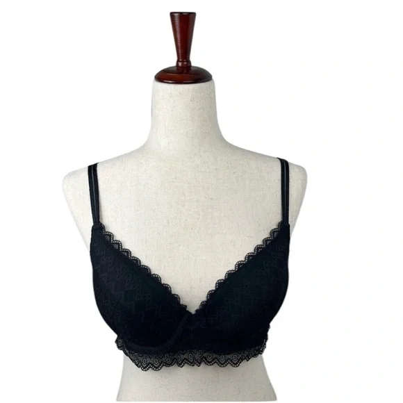 Auden Black Lace Underwire Bra. 36B #295 - Picture 3 of 7